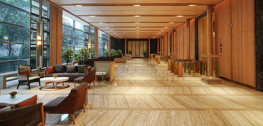 One Lodha Place, Lower Parel – Grand Lobby One Lodha Place – Grand lobby of commercial property in Lower Parel