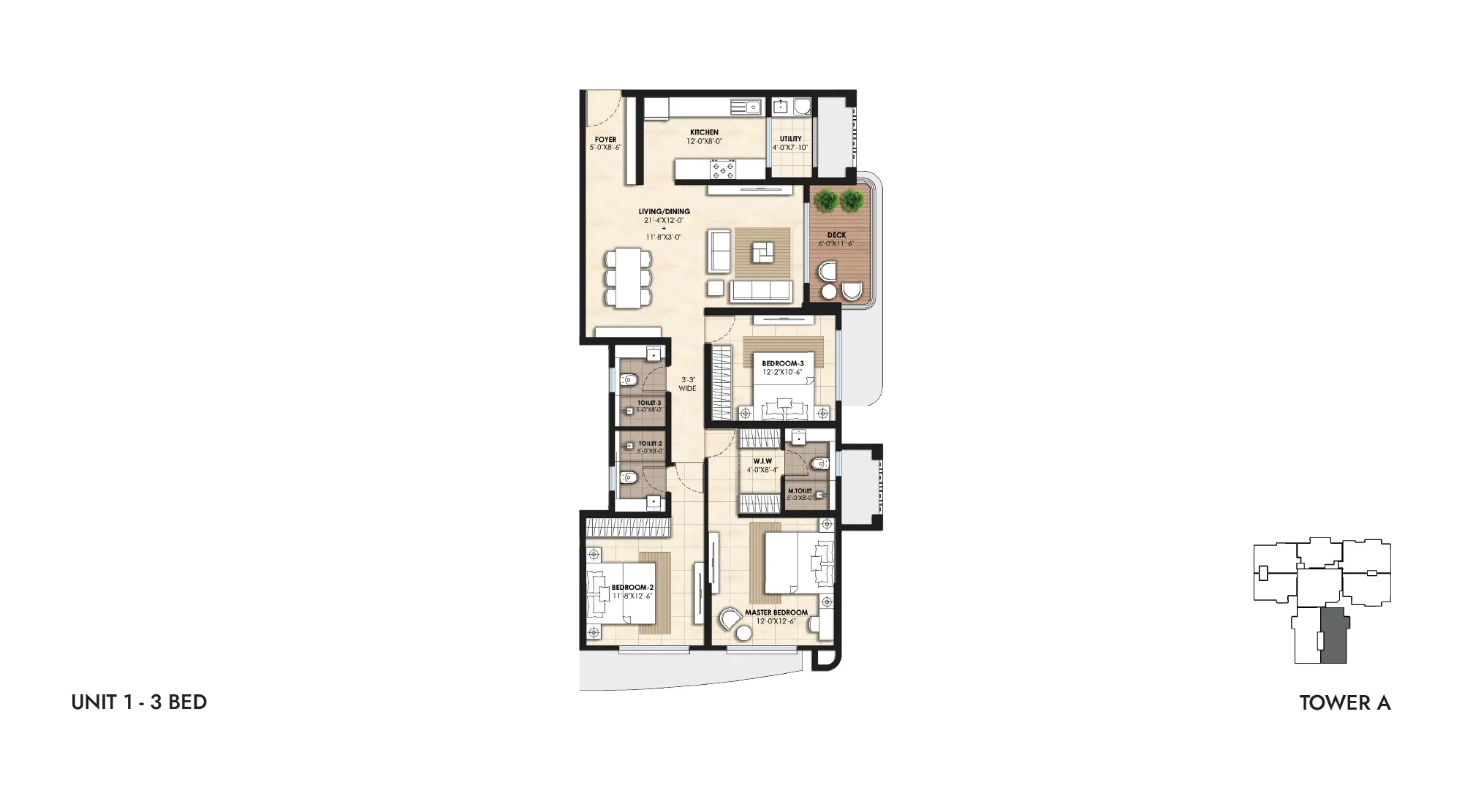 Lodha Panache, Hinjewadi  –  Residential Property in Pune with 3 BHK Residence Floor Plan